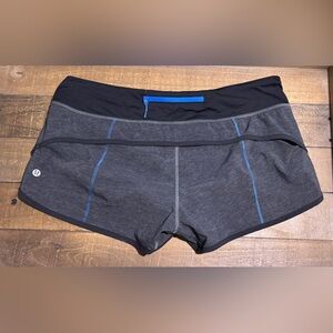 2 pairs of black Lululemon athletic shorts, women's size 14